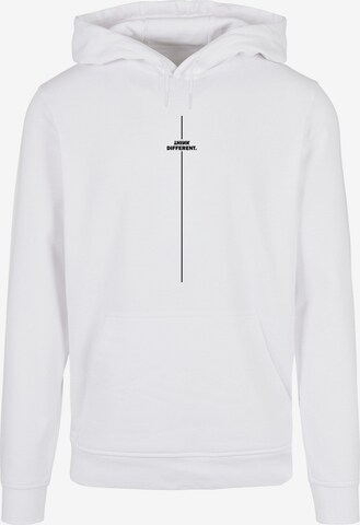 Merchcode Sweatshirt 'Think Different' in Wit: voorkant