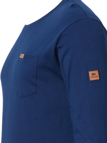 FORSBERG Sweatshirt 'Longsleeve mit Brusttasche' in Blau