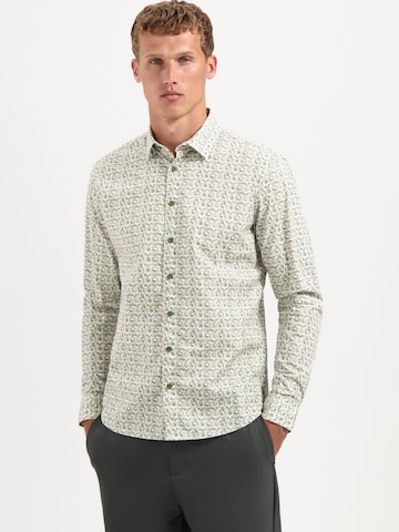 Regular fit Camicia di No Excess in verde: frontale
