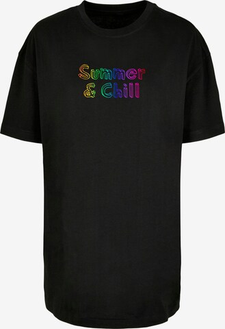 Merchcode Shirt 'Summer And Chill' in Zwart: voorkant