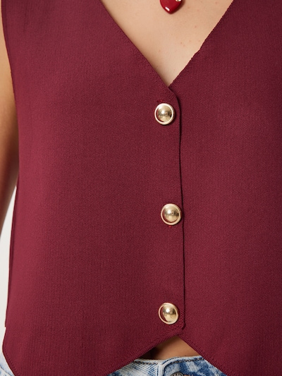 Happiness İstanbul Gilet de costume en bourgogne, Vue avec produit