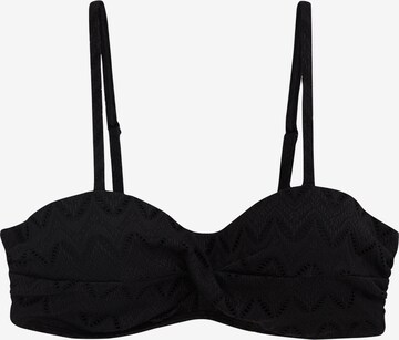 WE FashionBikini gornji dio - crna boja: prednji dio