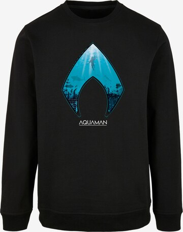 ABSOLUTE CULT Sweatshirt  'Aquaman - Ocean' in Schwarz: predná strana