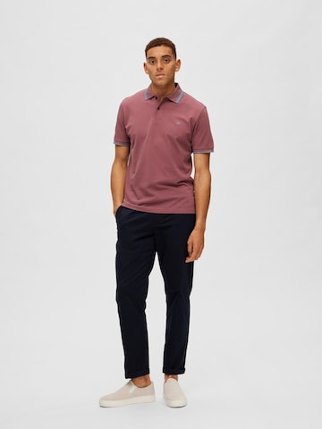 SELECTED HOMME Poloshirt 'Dante' in Pink