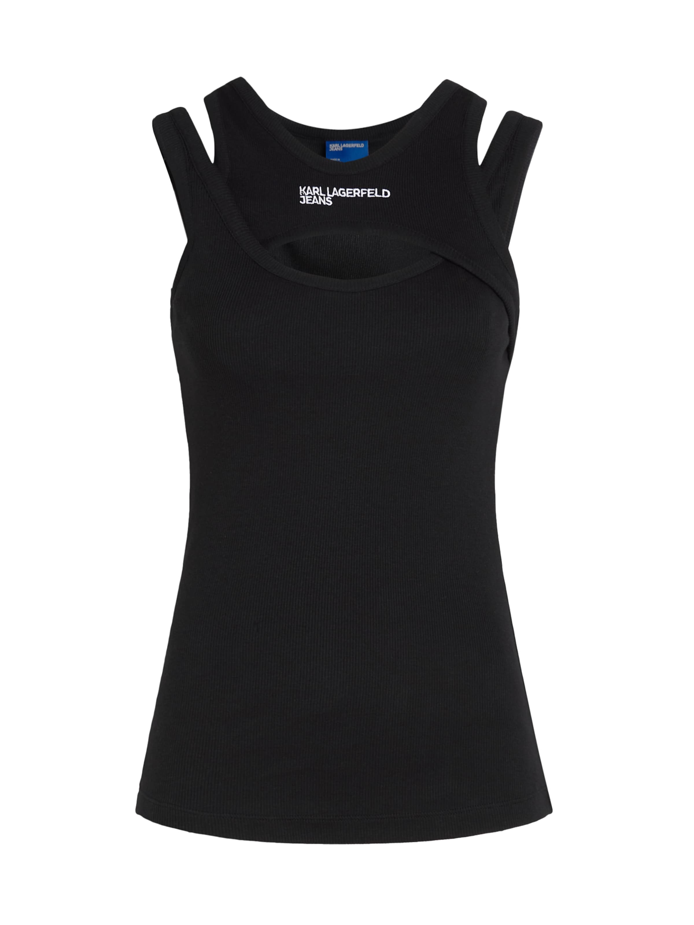 juoda KARL LAGERFELD JEANS Palaidinė be rankovių: priekis