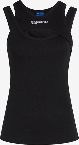 Top de la KARL LAGERFELD JEANS pe negru: față