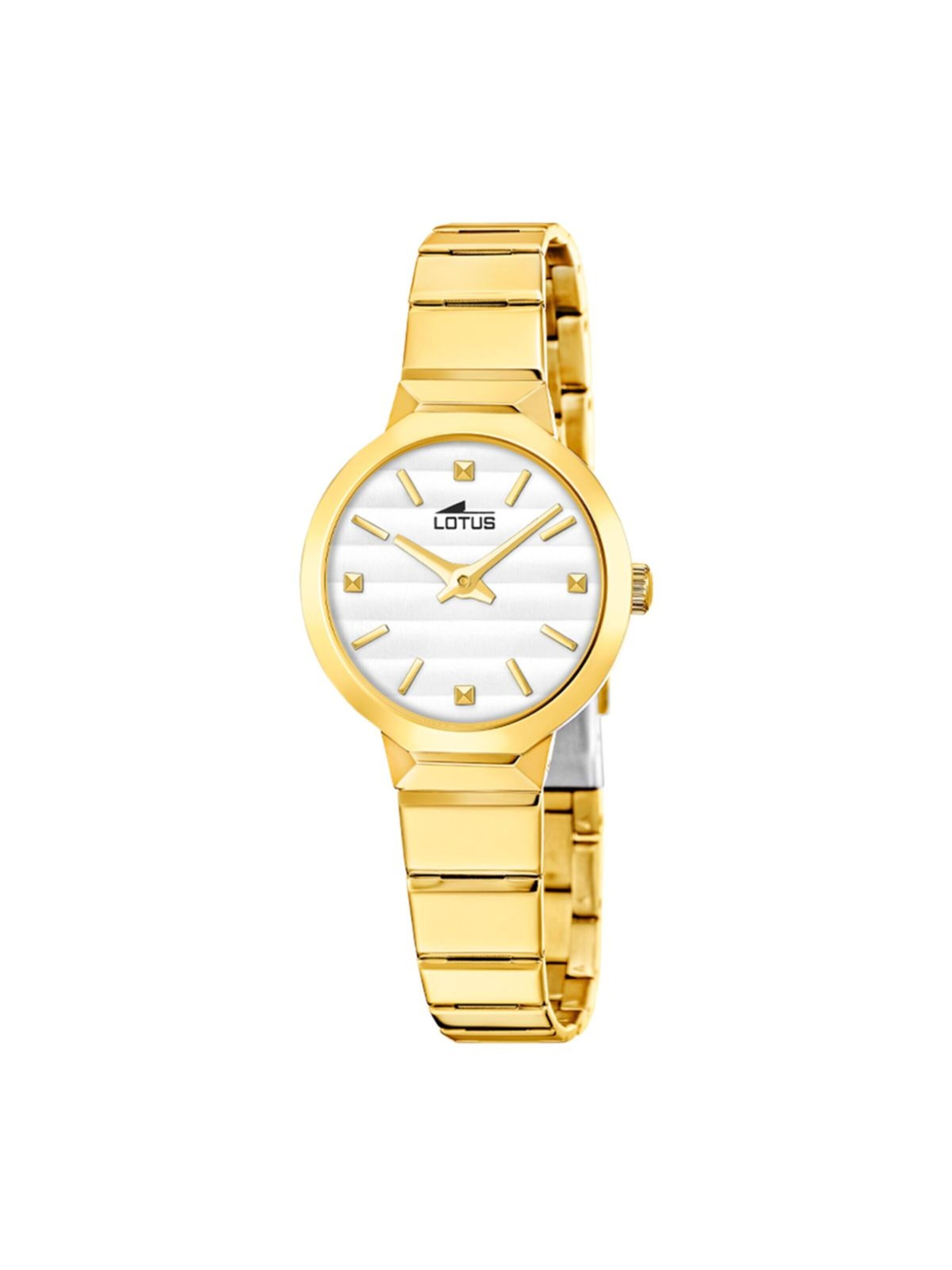 Montre à affichage analogique 'Watch Old Money - Quartz watch movement - Watch case thickness: 7.4 mm - Watch case width: 26.5 mm' Lotus en or : devant