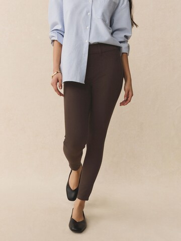 Next Skinny Jeggings i brun: forside