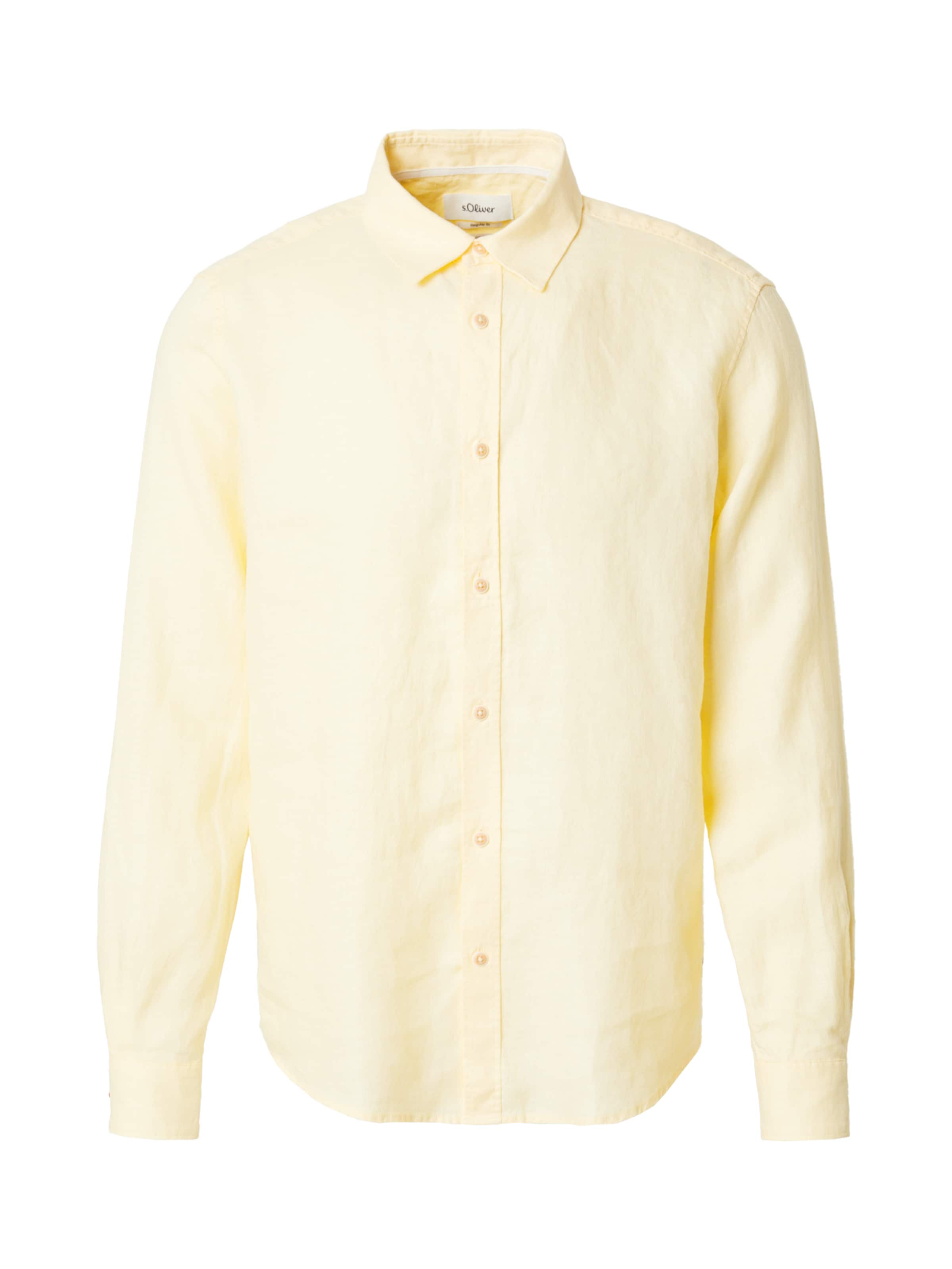 s.Oliver Button Up Shirt in Yellow: front