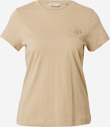 GANT T-shirt i beige: framsida