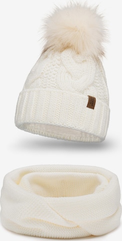 Bonnet '7014 Set' Vivisence en beige : devant
