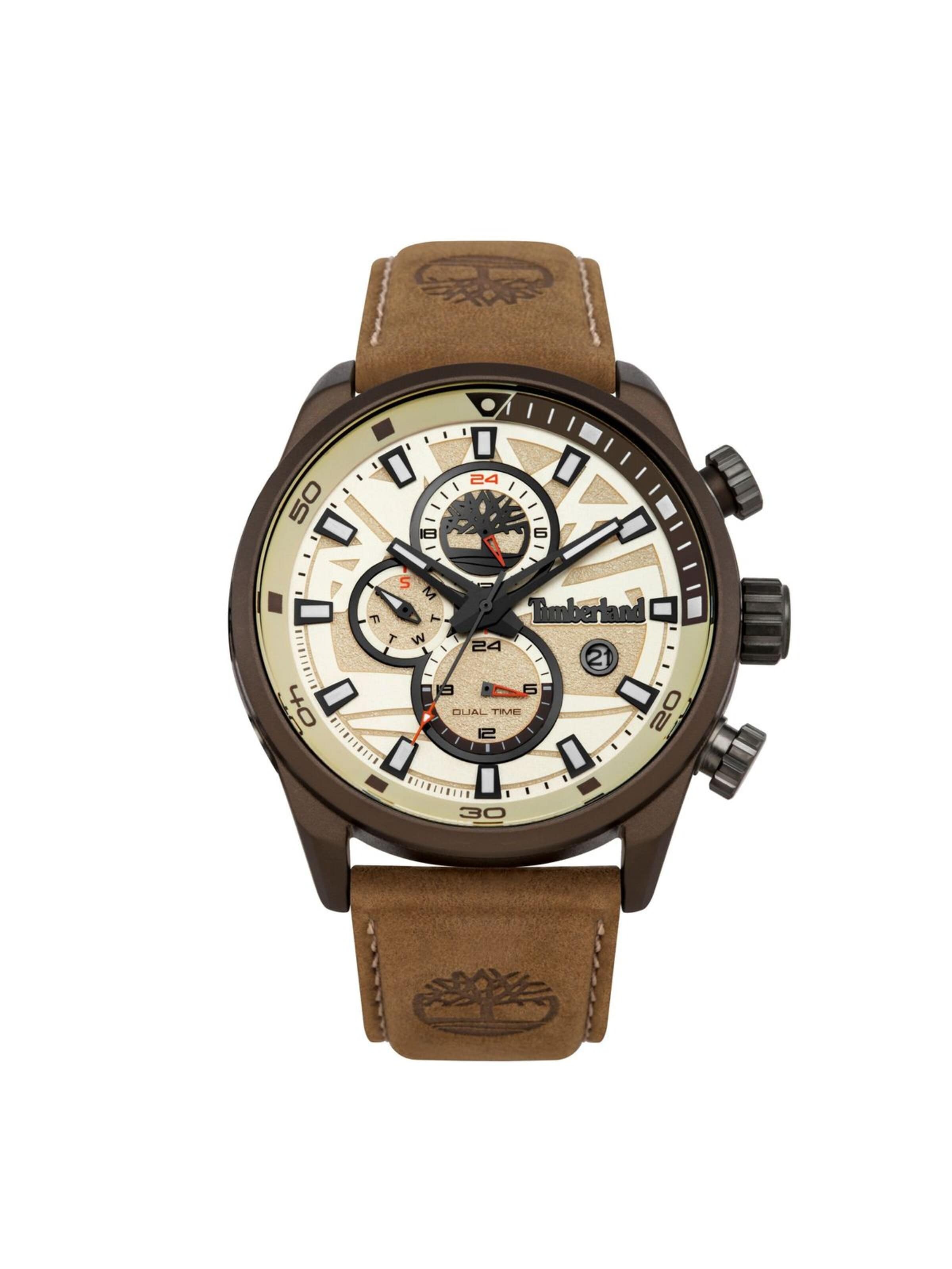 TIMBERLAND Analoguhr‌‌‌‌ in Beige: Vorderseite