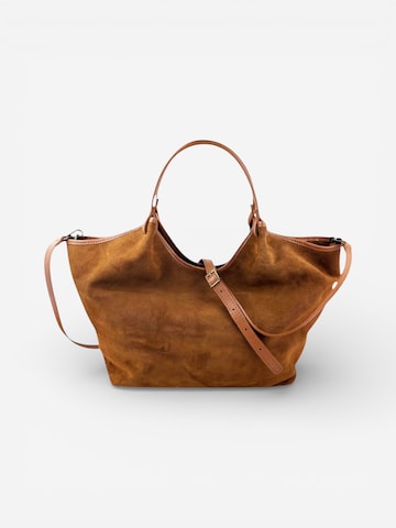 Cheval Firenze Schoudertas 'Madera Suede' in Beige