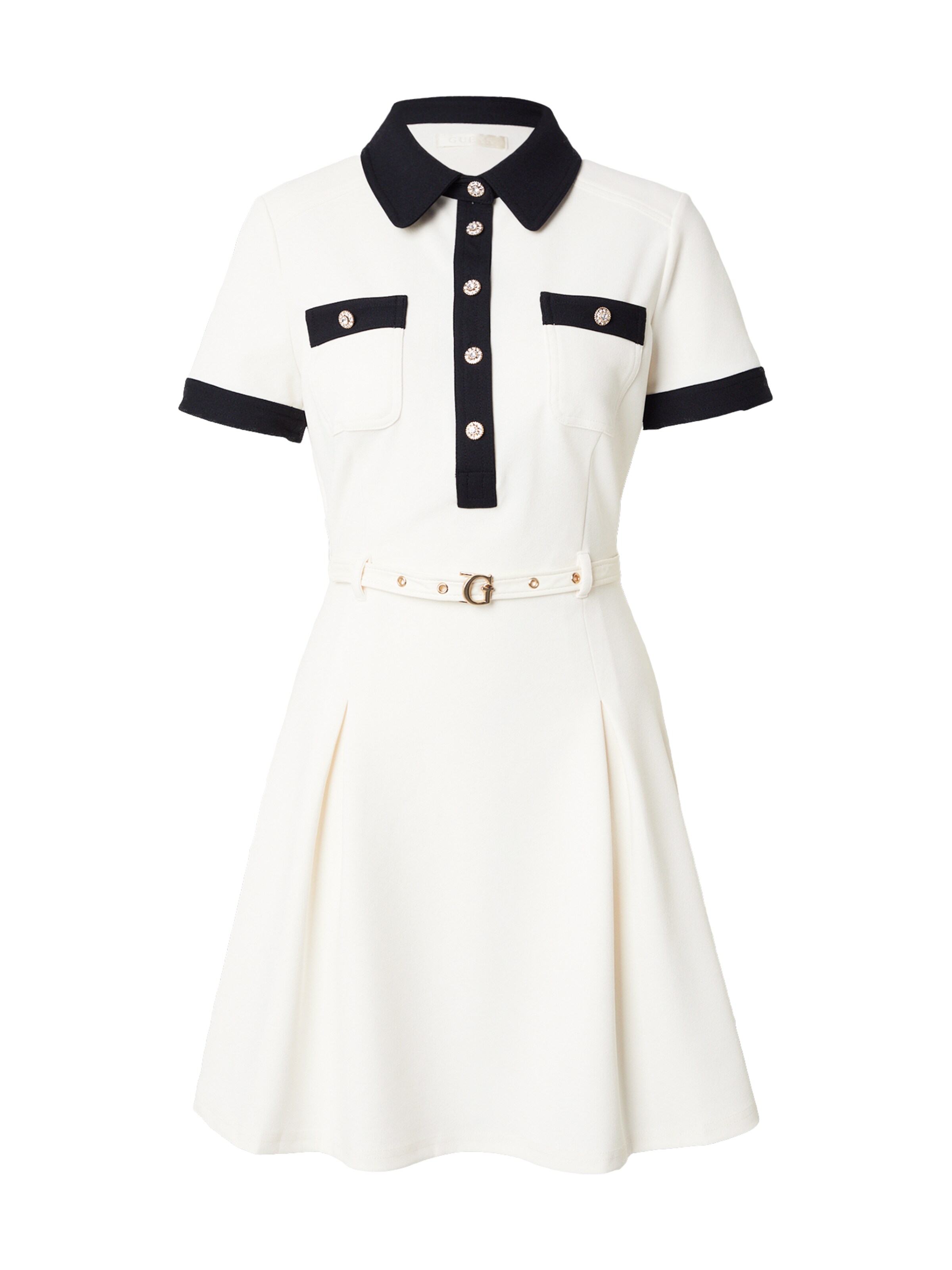 GUESS Φόρεμα 'CLAUDIE' σε λευκό: μπροστά