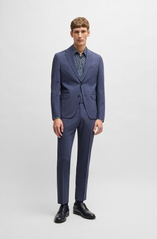BOSS Slim Fit Hemd 'P-Roan' in Blau