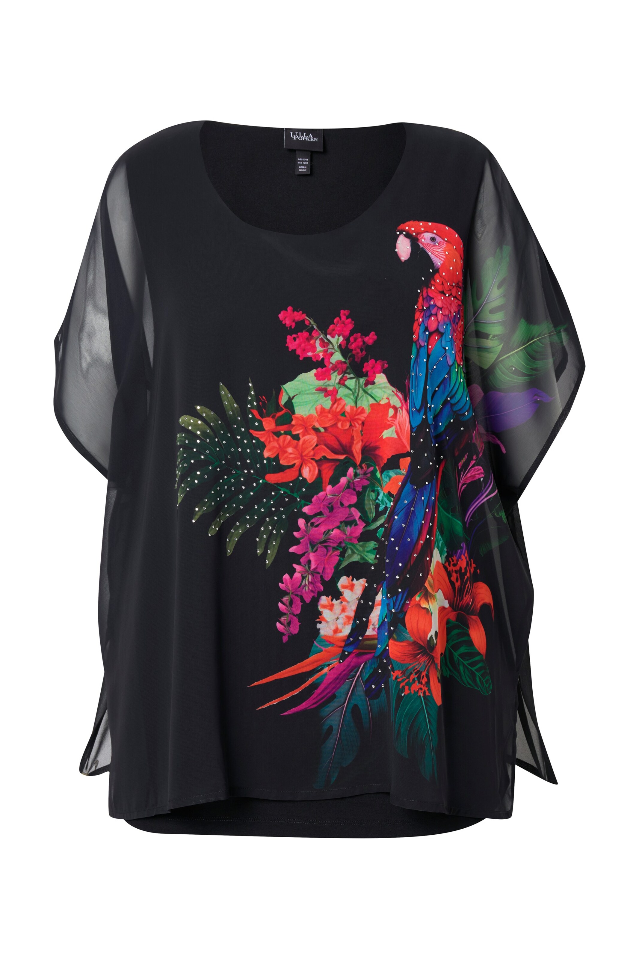 Ulla Popken Bluse in Schwarz: Vorderseite