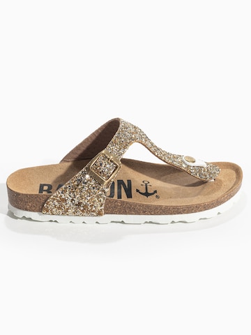 Bayton T-Bar Sandals 'MERCURE' in Gold