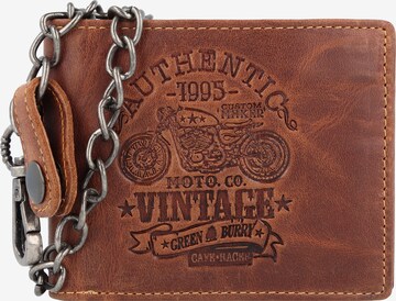 GREENBURRY Wallet 'Cafe Racer' in Brown: front