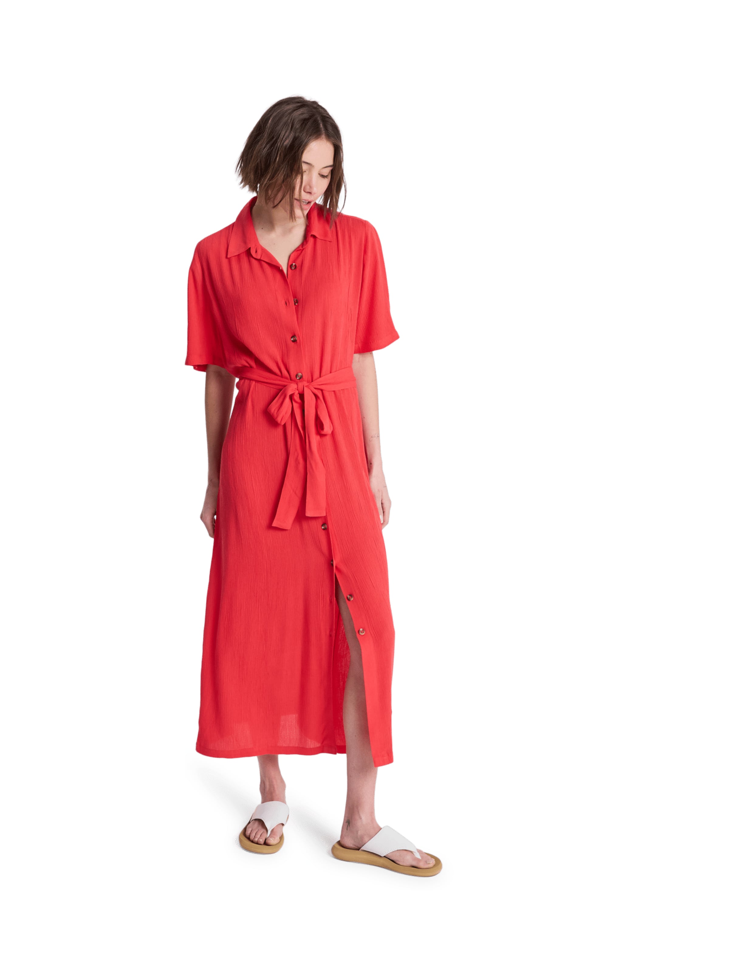 ROXY Blusenkleid 'Island Escape' in Rot: Vorderseite