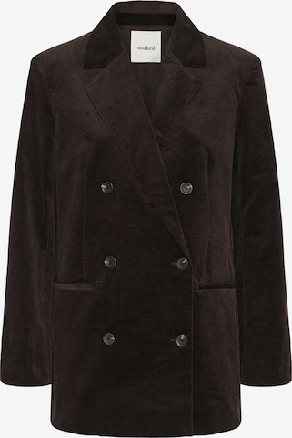 Blazer SOAKED IN LUXURY en marron : devant
