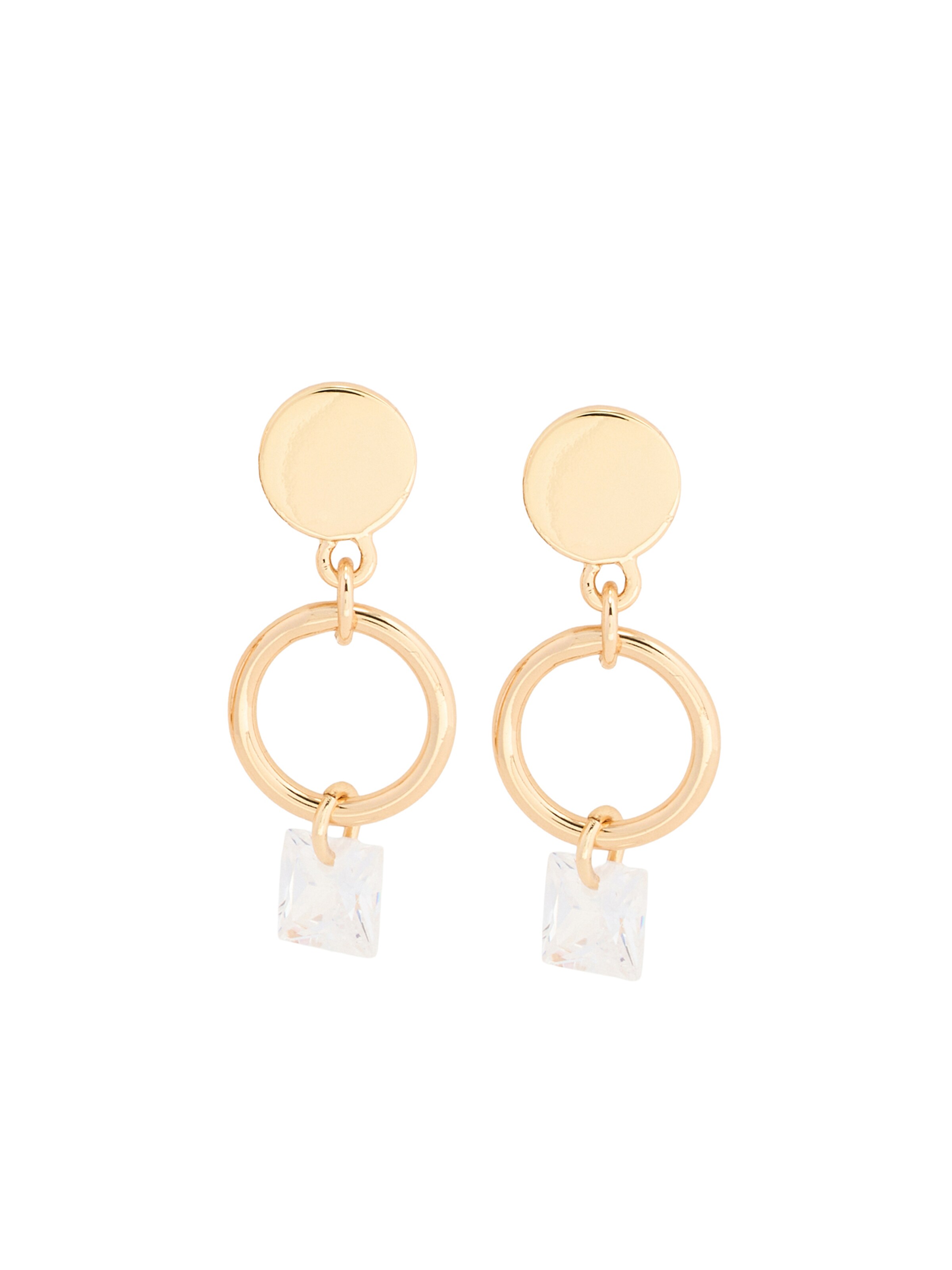 DKNY Σκουλαρίκια 'DROP' σε χρυσό / διαφανές, Άποψη προϊόντος