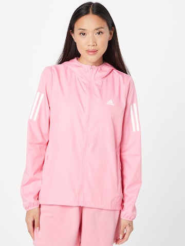 ADIDAS SPORTSWEAR Athletic Jacket 'Own The Run ' in Pink: front