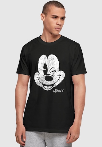 ABSOLUTE CULT T-Shirt 'Mickey Mouse - Distressed' in Schwarz: Vorderseite