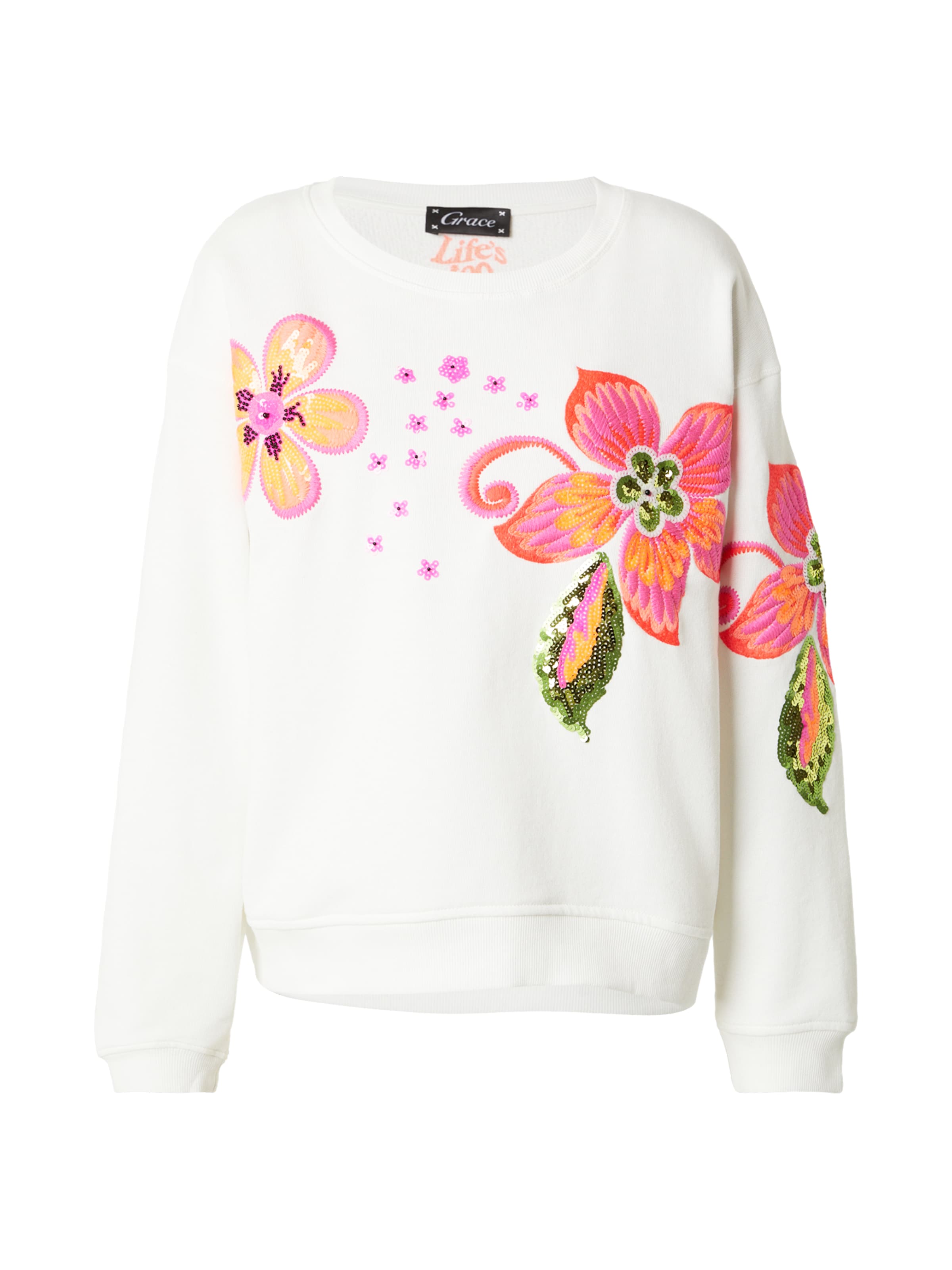 Grace Sweatshirt in White: front