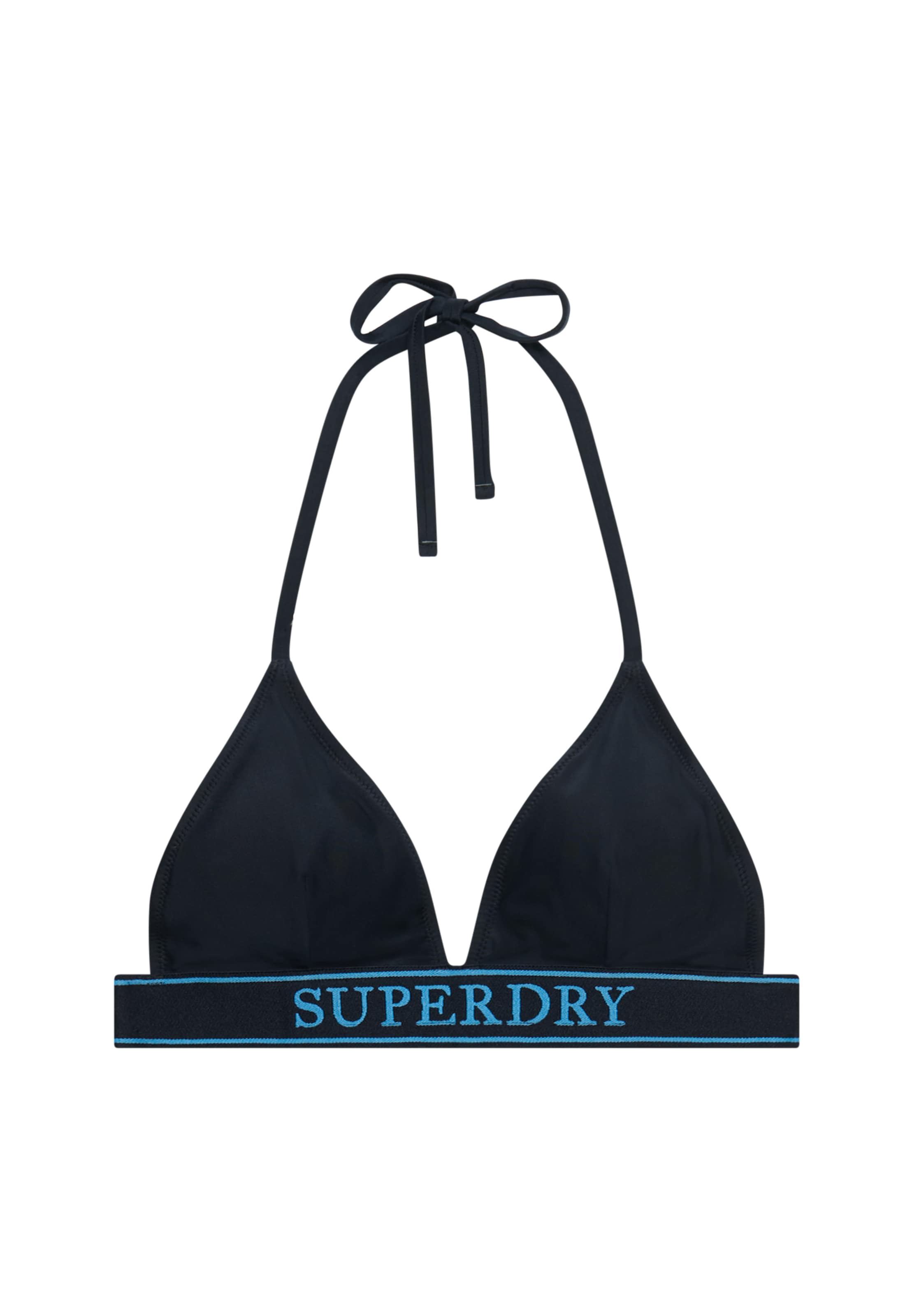Superdry & Co Triangel Bikinitop in Blauw: voorkant