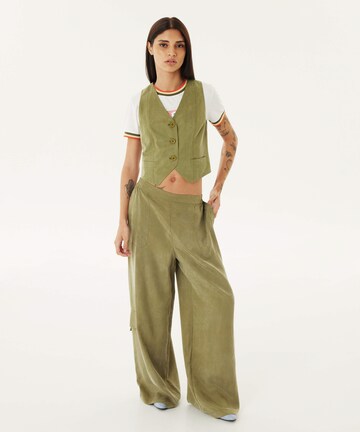 Wide Leg Pantalon Twist en vert