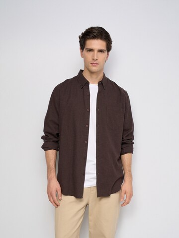 Salsa Jeans Regular fit Overhemd in Rood: voorkant