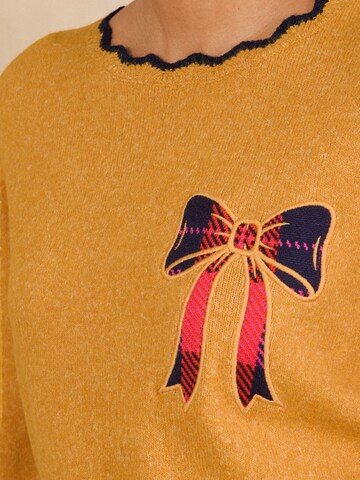 love & roses Pullover in Gelb