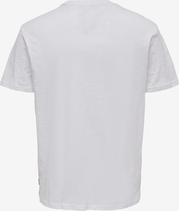 T-Shirt 'Perry' Only & Sons en blanc