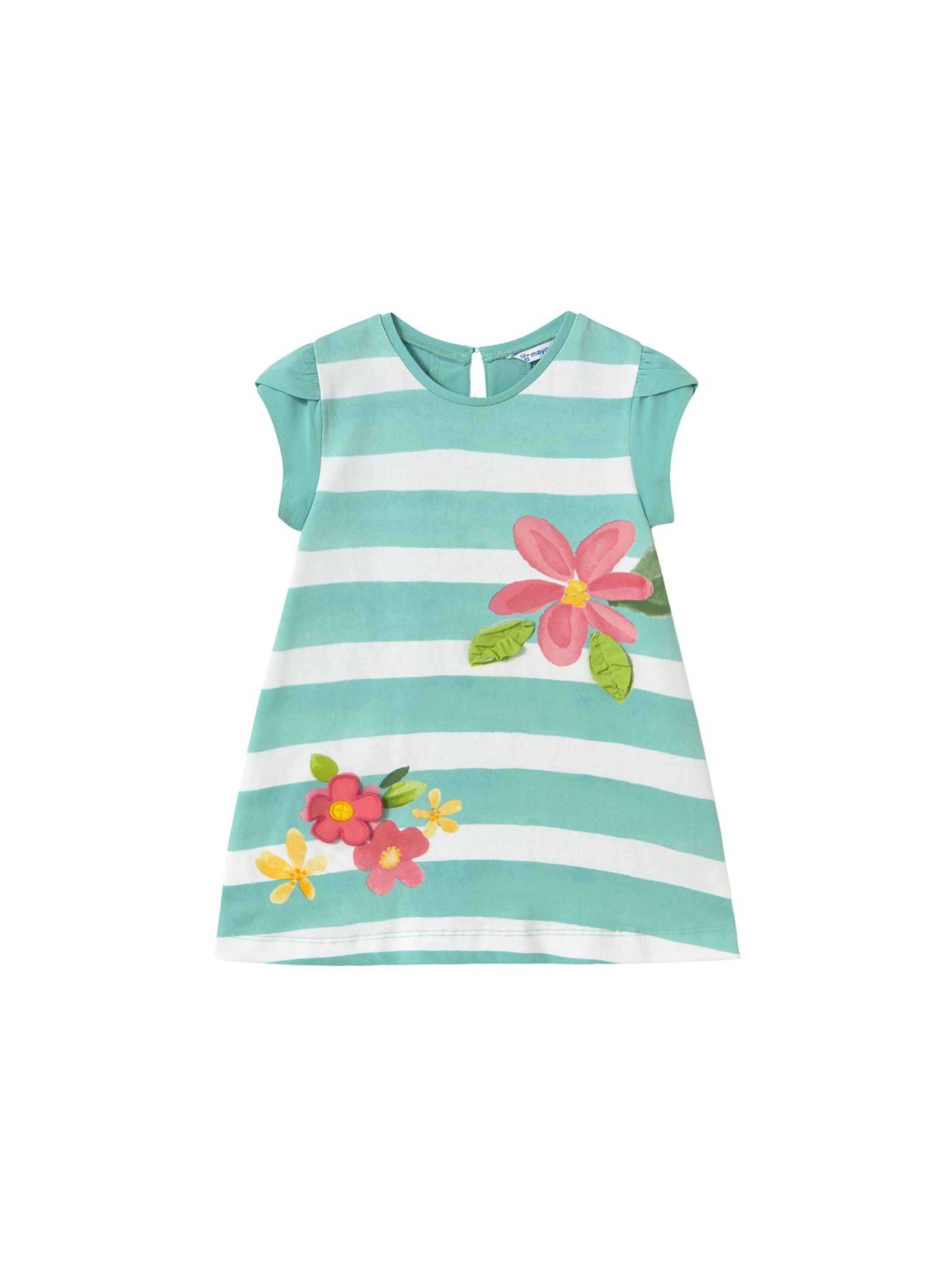 Mayoral Dress 'Sommerkleid aus Jersey mit Blumen' in Green: front