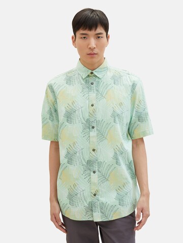 TOM TAILOR Regular fit Button Up Shirt in Green: front