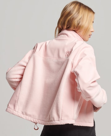Superdry Fleece jacket 'Hybrid Trekker' in Pink