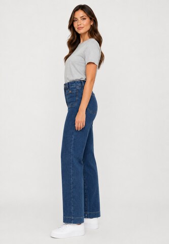 Elara Wide leg Jeans in Blauw