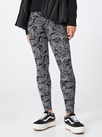 Urban Classics Skinny Leggings in Black: front