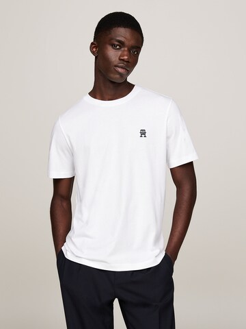 TOMMY HILFIGER Shirt 'Monogram Embroidery' in White: front