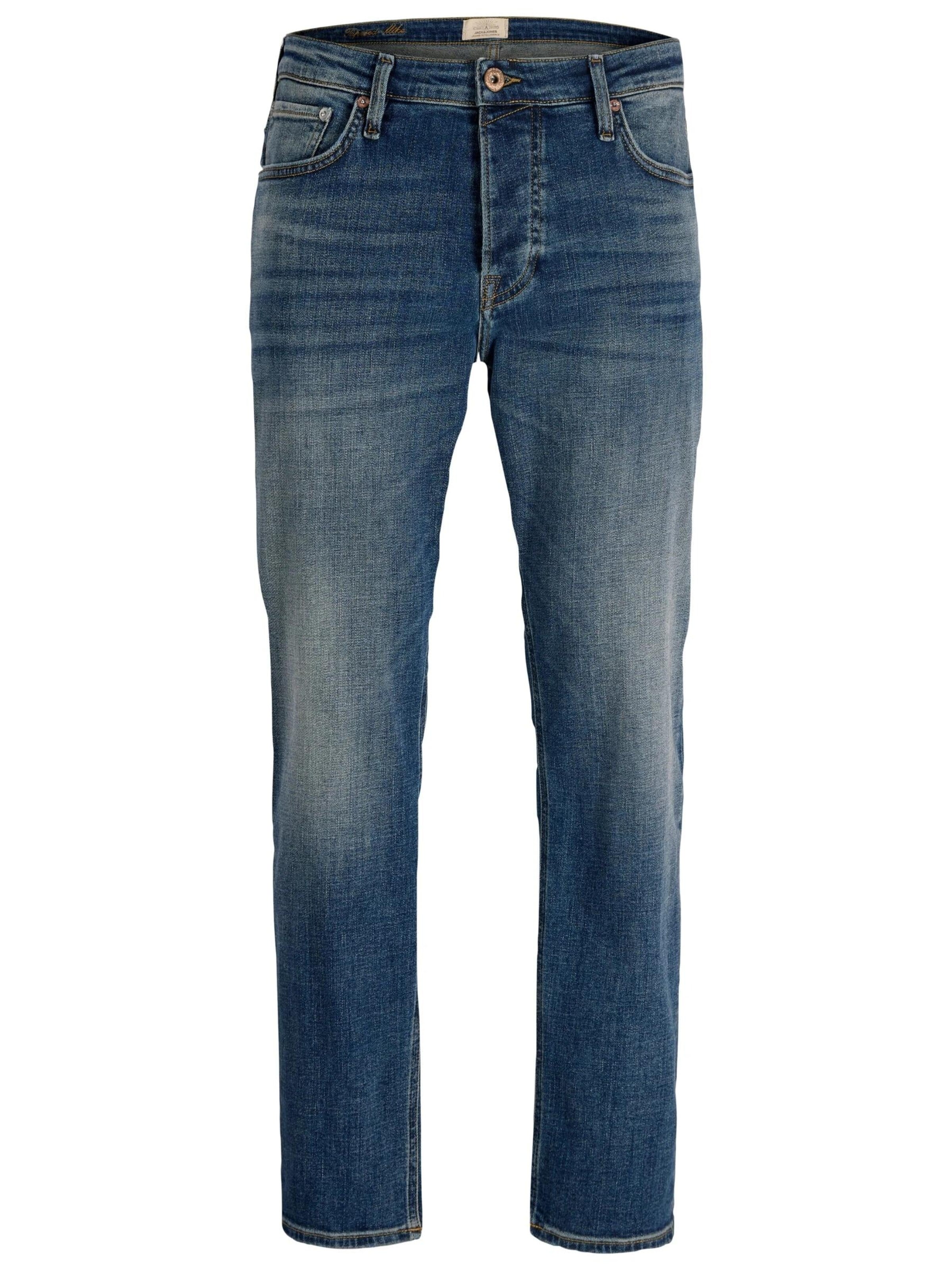 Coupe slim Jean '12289778' JACK & JONES en bleu : devant