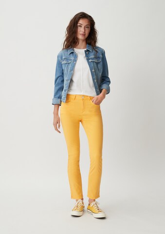 Coupe slim Pantalon comma casual identity en jaune : devant