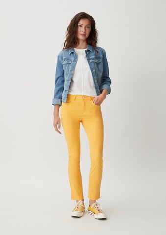 comma casual identity Slim fit Pants in Yellow: front