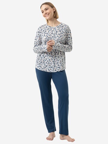 Mey Pyjama 'Soft Leo' in Blauw