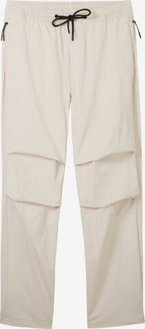 TOM TAILOR DENIM Loose fit Trousers in White: front