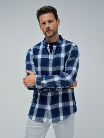 Salsa Jeans Regular fit Overhemd 'Birmingham' in Blauw: voorkant
