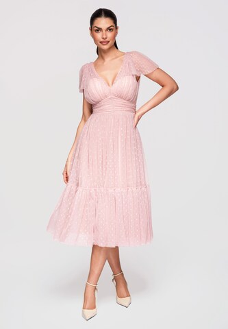 Ombre Abendkleid in Beige: Vorderseite