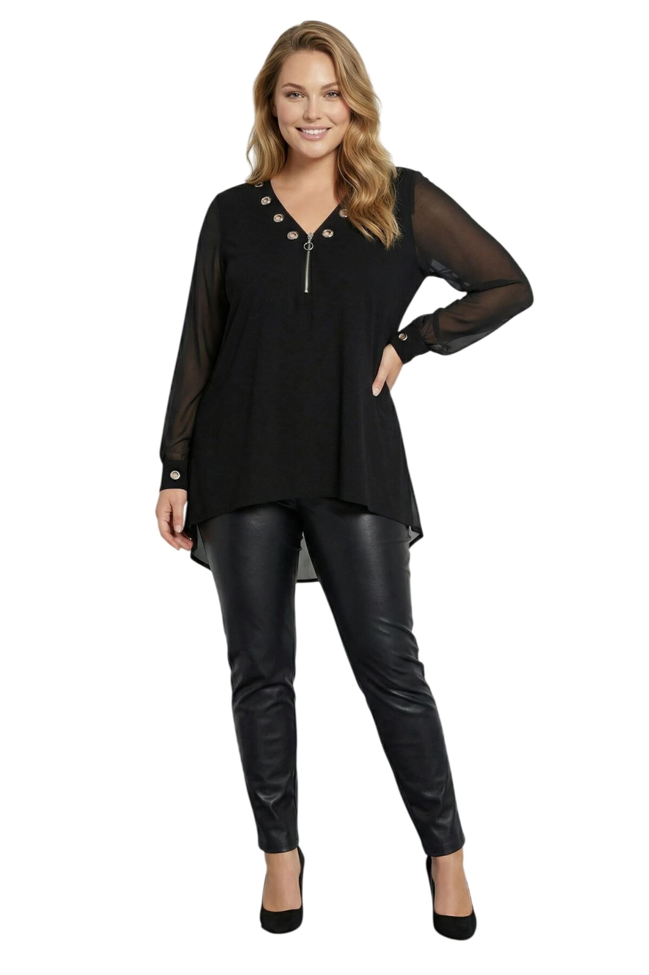 Stil Diva Blouse in Black: front