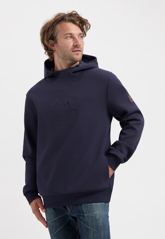 Travelin Sweatshirt in Blau: Vorderseite