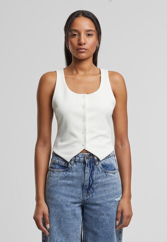 Gilet de costume Urban Classics en blanc : devant