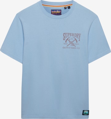 T-Shirt 'Outdoors Mountain' Superdry & Co en bleu : devant